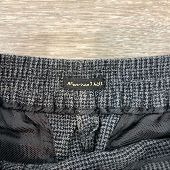 Massimo Dutti Gray Houndstooth Cotton Sweatpants Treasure sz US4 - Picture 3 of 9